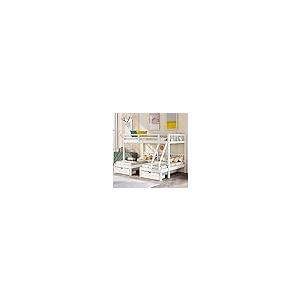 【並行輸入品】 Harper \u0026 Bright Designs Full Over Twin Triple Bunk Bed with Storの画像