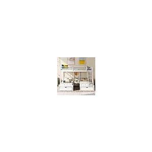 【並行輸入品】 Harper \u0026 Bright Designs Full Over Twin Triple Bunk Bed with Storの画像