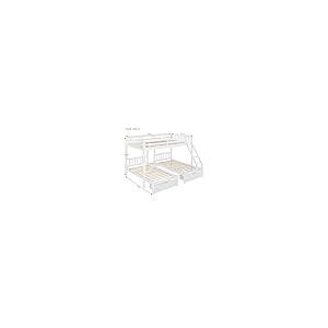 【並行輸入品】 Harper \u0026 Bright Designs Full Over Twin Triple Bunk Bed with Storの画像