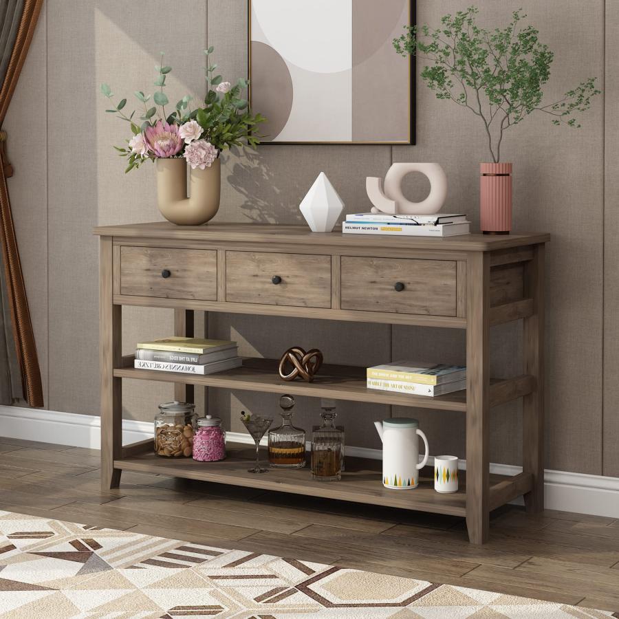 【並行輸入品】 Karl home Console Table Entryway Desk, Sofa Side Table with 3 Dr_6