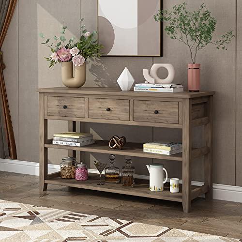 【並行輸入品】 Karl home Console Table Entryway Desk, Sofa Side Table with 3 Dr_7