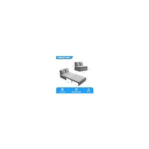 【並行輸入品】 Mjkone 43“ W Twin Size Sofa Bed， 2 in 1 Convertible Linen Lovese_8