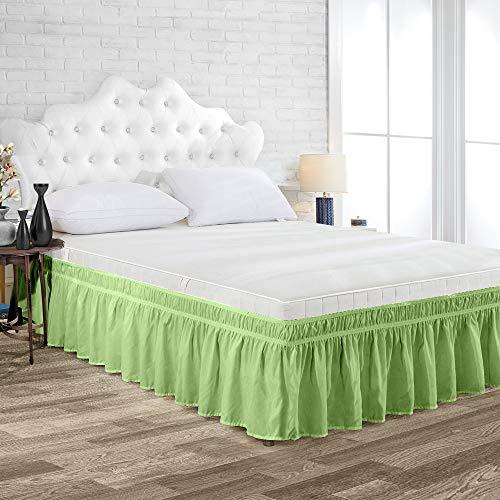 【並行輸入品】 Wrap Around Bed Skirt Sage Olympic Olympic/Queen Size 18 Inch Ta