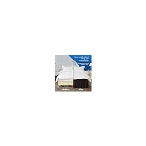 【並行輸入品】 Wrap Around Bed Skirt Chocolate Full Size 18 Inch Tailored Drop，