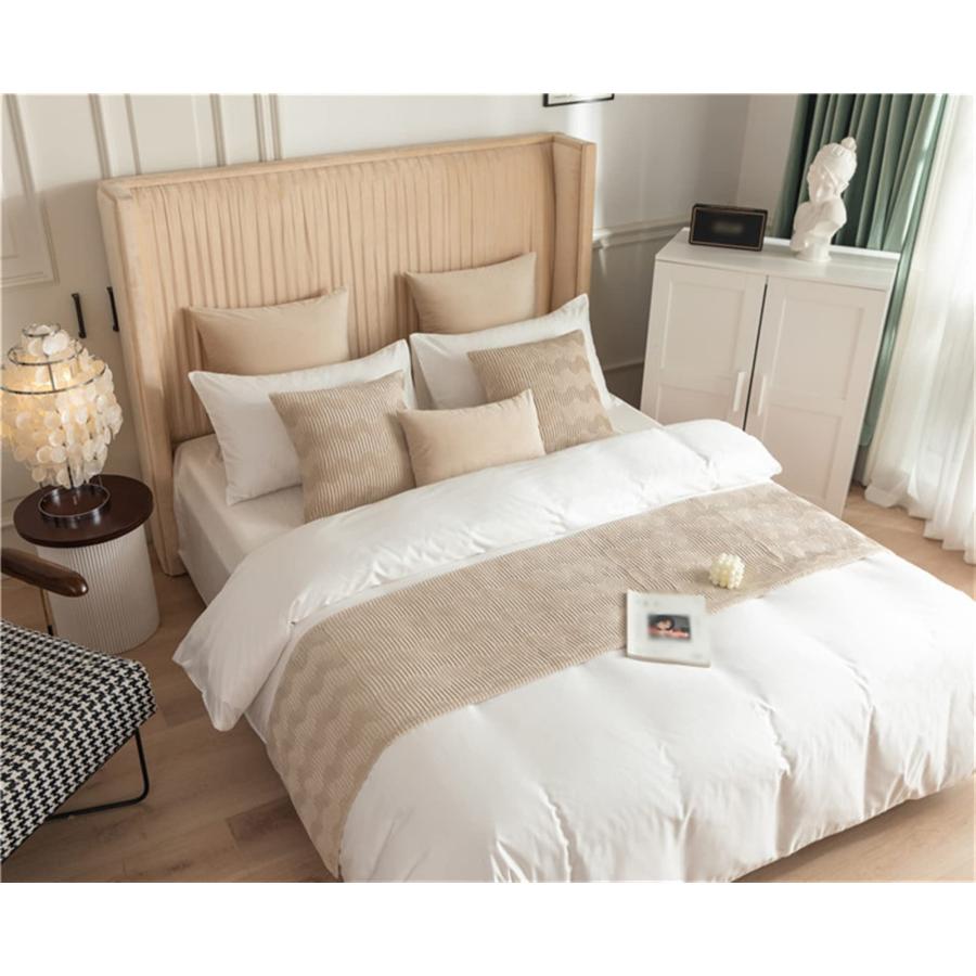 【並行輸入品】 Fudaiki Bed Runner Solid Quilted Fleece Bed Throws for Foot of B_6