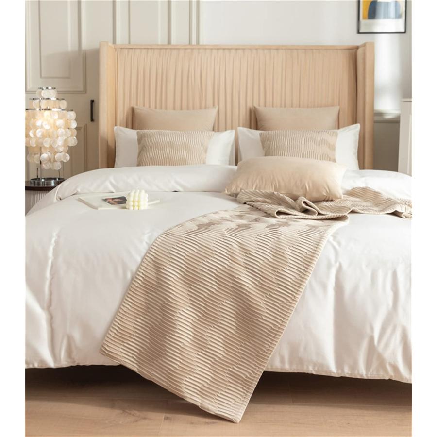 【並行輸入品】 Fudaiki Bed Runner Solid Quilted Fleece Bed Throws for Foot of B_9