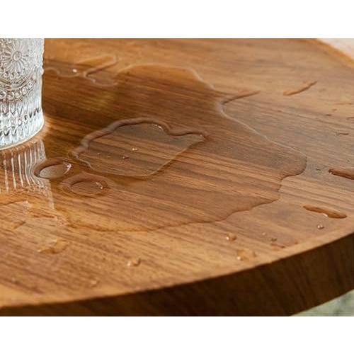 【並行輸入品】木製コーヒーテーブル 素朴なネスティングテーブル 楕円形 ウォールナットコーヒーテーブル モダンなソファテーブル エンドテーブル_4
