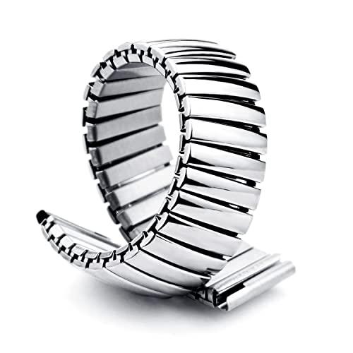【並行輸入品】 Blekon Original Stainless Steel Women's Stretch Watch Band   Fleの画像