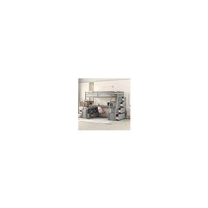 【並行輸入品】 Harper \u0026 Bright Designs Twin Size Loft Bed, Wood Loft Bed Frameの画像