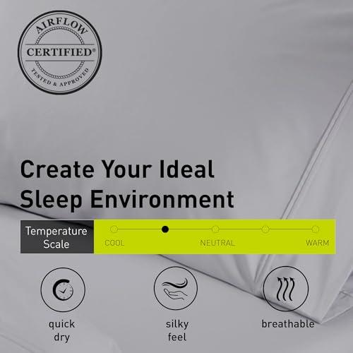 【並行輸入品】Bedgear ハイパーコットン シーツセット ライトグレー クイーン Bedgear Hyper Cotton Bed Shee_4