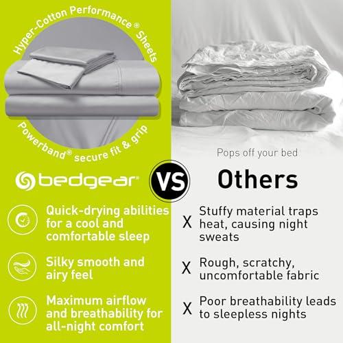 【並行輸入品】Bedgear ハイパーコットン シーツセット ライトグレー クイーン Bedgear Hyper Cotton Bed Shee_7