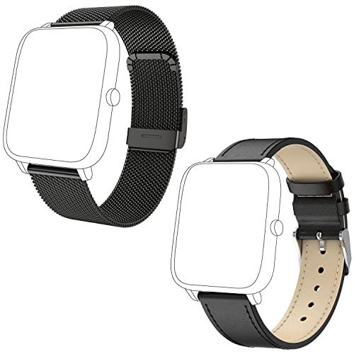 【並行輸入品】 KALINCO 2 Pack Smart Watch Bands 20mm Adjustable Replacement Ban_1
