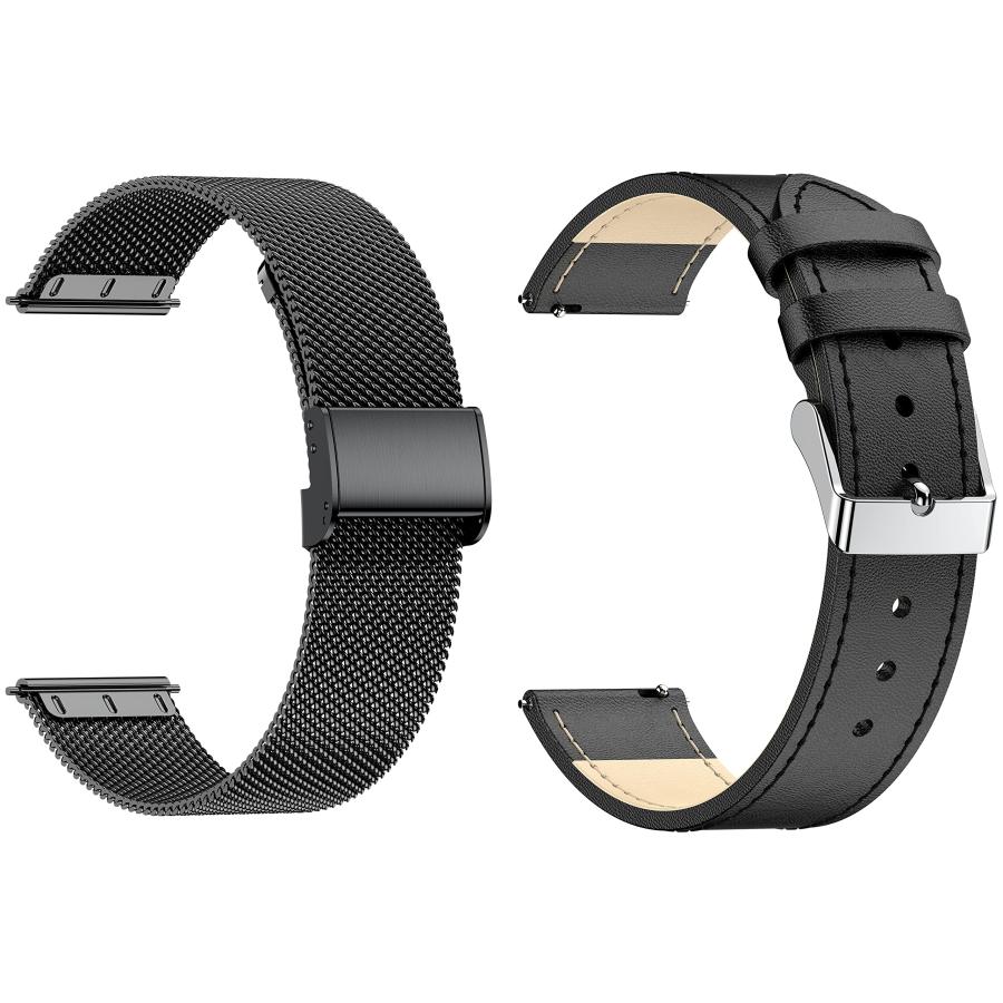 【並行輸入品】 KALINCO 2 Pack Smart Watch Bands 20mm Adjustable Replacement Ban_3