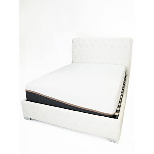 【並行輸入品】 Upholstered Bed Frame with Storage, Faux Leather Platform Bed Frの画像