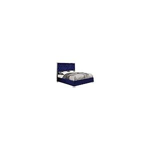 【並行輸入品】 HomeStock Velvet Upholstered Bed with Stainless Steel Frame \u0026 Tuの画像