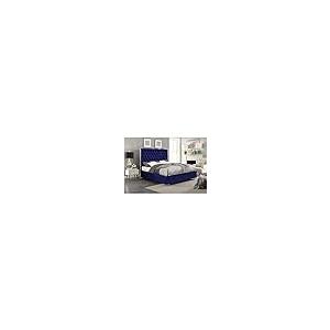 【並行輸入品】 HomeStock Velvet Upholstered Bed with Stainless Steel Frame \u0026 Tuの画像