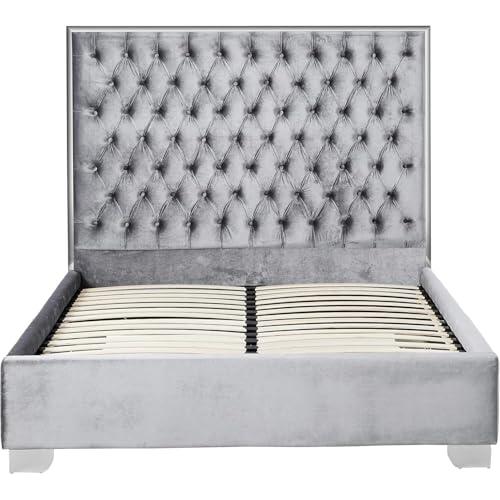 【並行輸入品】 Maykoosh Velvet Upholstered Bed with Chrome Frame   Modern Glamの画像