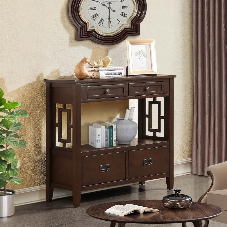 【並行輸入品】 36 Inch Country Farmhouse Console Table with 4 Drawers and 1 Sto_3
