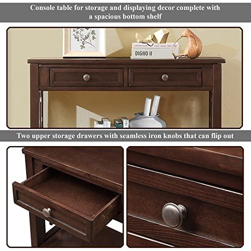 【並行輸入品】 36 Inch Country Farmhouse Console Table with 4 Drawers and 1 Sto_7