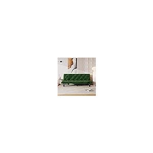 【並行輸入品】 Ochangqi Modern 100% Fabric Velvet Sofa Bed Futon with Wood Legs_5