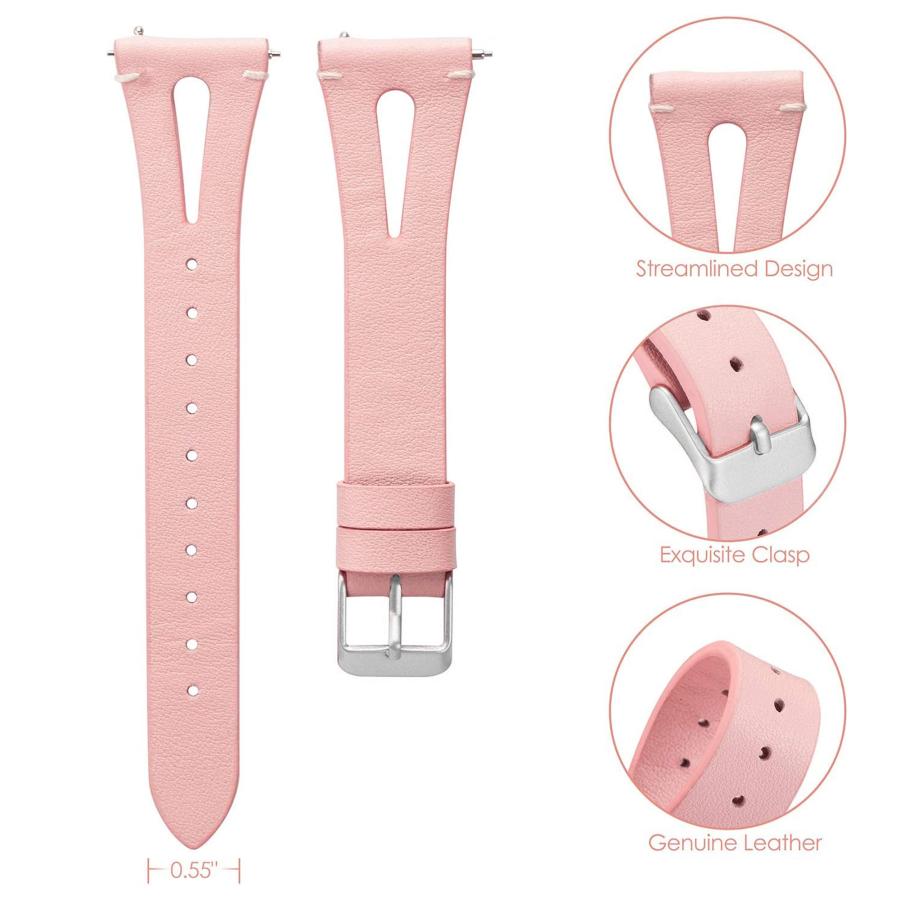 【並行輸入品】Lamshaw (ラムショー) Mindroseスマートウォッチ用バンド 18mm スリムヴィンテージレザーストラップ レディース_9
