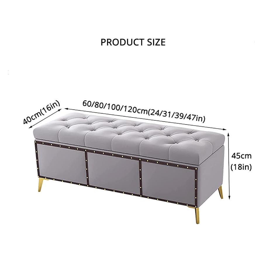 【並行輸入品】 Shoe Cabinet Comfy Upholstered Bench with Storage,Storage Benchs