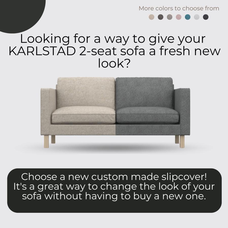 【並行輸入品】 comfortly | Cover for Karlstad 2 Seat Sofa， Replacement Slipcove_3