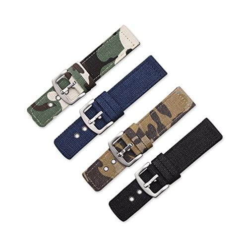 【並行輸入品】GGZONE RHAIYAN P33 キャンバス ナイロン ストラップ 18mm 20mm 22mm 24mm 腕時計ストラップの画像