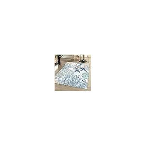 【並行輸入品】Tritard Coastal Area ラグ ノーティカルビーチテーマ ノンスリップ 洗濯機洗い可能 ラグ モダン フロアカーペ_2