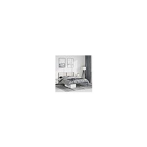 【並行輸入品】 vidaXL 12 Inch Queen Metal Bed Frame with Headboard， No Box Spri_5
