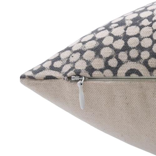 【並行輸入品】Fabritual ヴィンテージ ハンドブロック フローラルプリント ダックキャンバス 16x16インチ 正方形 スローピローカバ