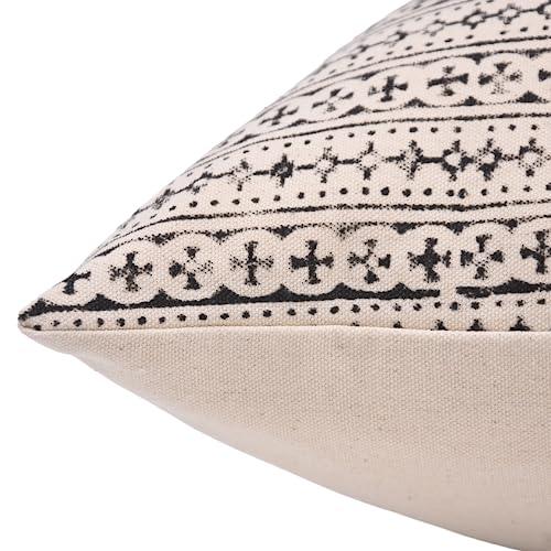 【並行輸入品】Fabritual Duck キャンバス生地 16x16インチ ハンドメイド ブロックプリント スロー ヴィンテージ 枕カバー ク