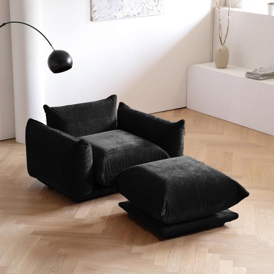 【並行輸入品】 JACH Mid Century Modern Comfy Ottoman， Chenille Sofa Footrest Co_9