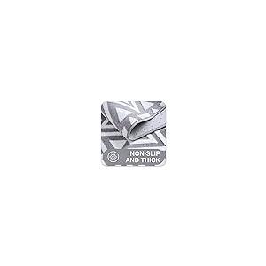 【並行輸入品】Ompaa ウルトラソフト シャギー ラグ 低反発 ベッドルーム カーペット、グレー 7 x 10 フィート ラージ フラシ天 幾_8