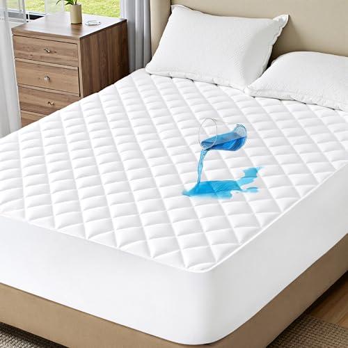 【並行輸入品】Bedsure (ベッドシュア) 防水マットレスパッド ツインサイズ キルトマットレスプロテクター 最大22インチの深いポケット付_1