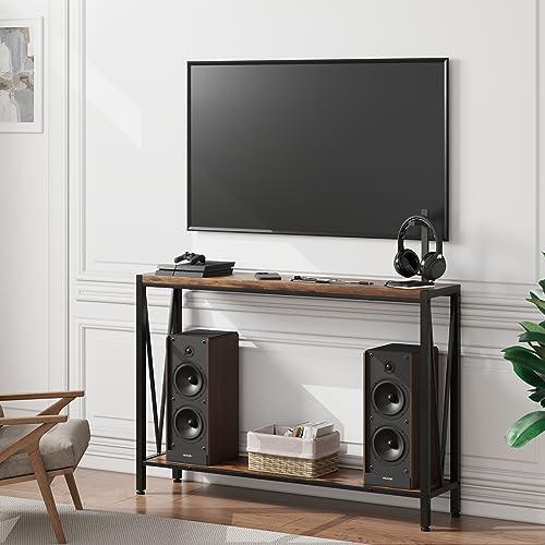 【並行輸入品】GAOMON 素朴なコンソールテーブル 43インチ 玄関テーブル 収納付き 2段ソファテーブル 玄関テーブル 玄関/リビングルーム