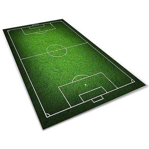 【並行輸入品】キッズラグ サッカーフィールドラッグ フットボール カーペット プレイマット 楽しいスポーツエリアラグ 滑り止めゴムバッキング付き_1