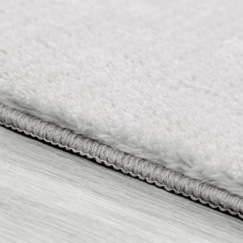 【並行輸入品】Paco Home ソフトエリアラグ シルバー コージーラグ 滑り止め 無地 洗濯可能 サイズ: 2フィート8インチ x 9フィー_7