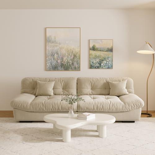 【並行輸入品】 Cloud Modular Sectional Sofa，105" Scrub Velvet Minimalist Sofa C_1