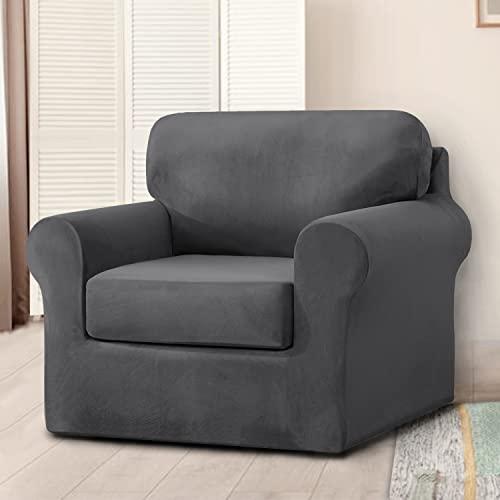 【並行輸入品】XSlive 3点 ベルベット ハイストレッチ ソファーカバー 1枚 クッション カウチ ソファ スリップカバー 洗濯可能 家具プ_1
