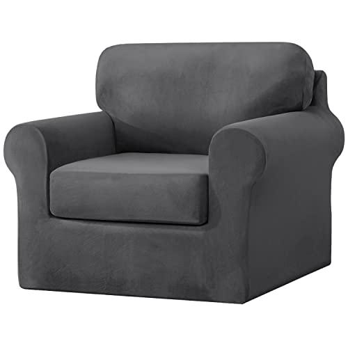 【並行輸入品】XSlive 3点 ベルベット ハイストレッチ ソファーカバー 1枚 クッション カウチ ソファ スリップカバー 洗濯可能 家具プ_4