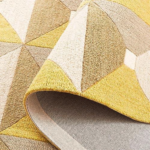 【並行輸入品】 SAFAVIEH Genre Collection Area Rug 4' x 6'， Grey & Gold， Handm_7