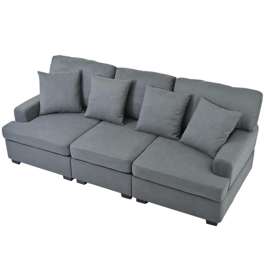 【並行輸入品】 LUMISOL 91'' Modern Sofa Couch for Living Room， Upholstered 3 Se_9