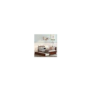 【並行輸入品】 Harper & Bright Designs Twin Bed Frame with Trundle， Twin Bed Fr