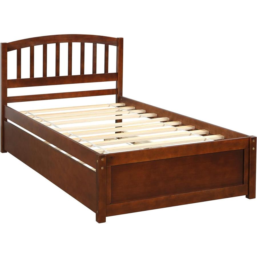 【並行輸入品】 Harper & Bright Designs Twin Bed Frame with Trundle， Twin Bed Fr