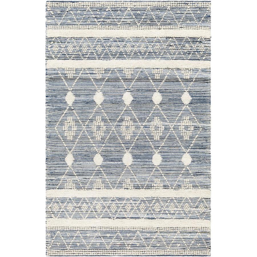 【並行輸入品】 Mark&Day Area Rugs， 5x7 Rolla Global Slate Blue/Cream Area Rug，_3