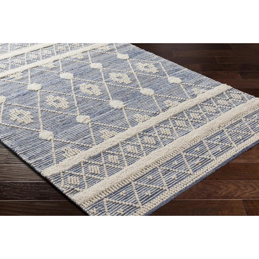 【並行輸入品】 Mark&Day Area Rugs， 5x7 Rolla Global Slate Blue/Cream Area Rug，_6