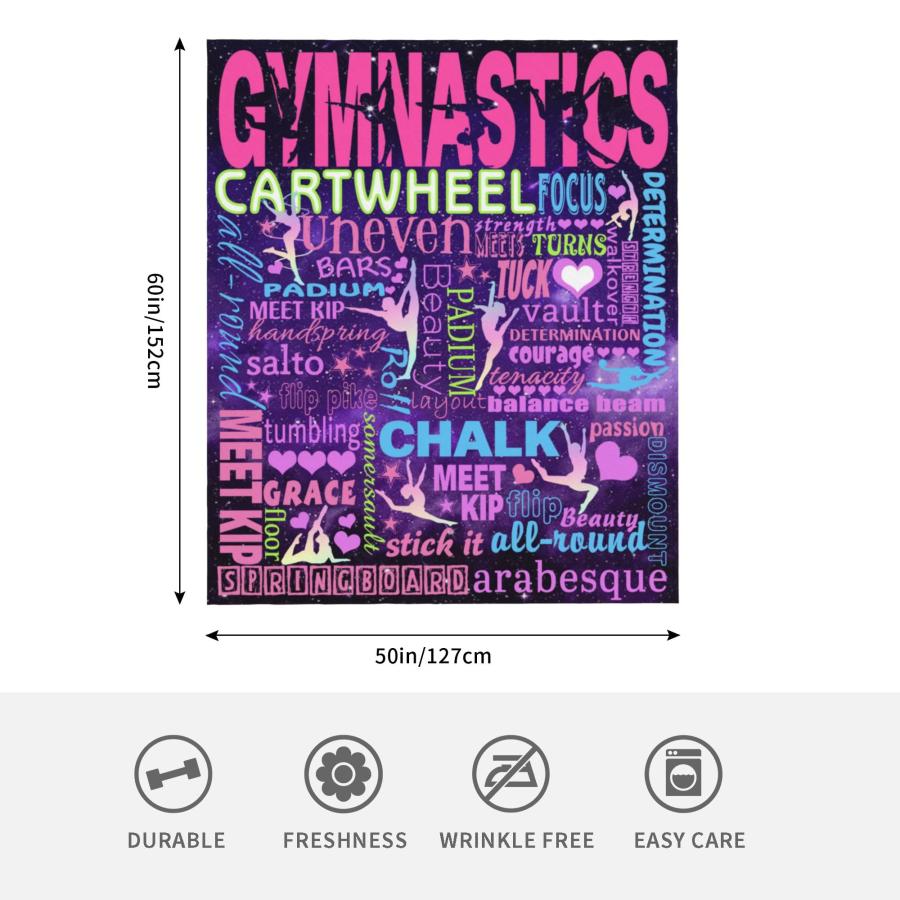 【並行輸入品】 UOER Gymnastics Blanket， Gymnastics Gifts for Girls， Gifts for G