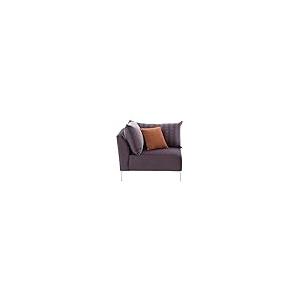 【並行輸入品】 Enza Home Mayfair Wood/Polyester Fabric Corner Sofa Module in Br_2