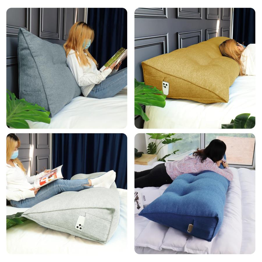 【並行輸入品】Daneey ヘッドボード ウェッジピロー ベッド ウェッジピロー ヘッドボード用 ボルスター 読書用枕 ベッドバック枕 ベッドの_6